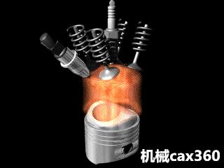 动画演示发动机的工作高清,发动机工作动态图解