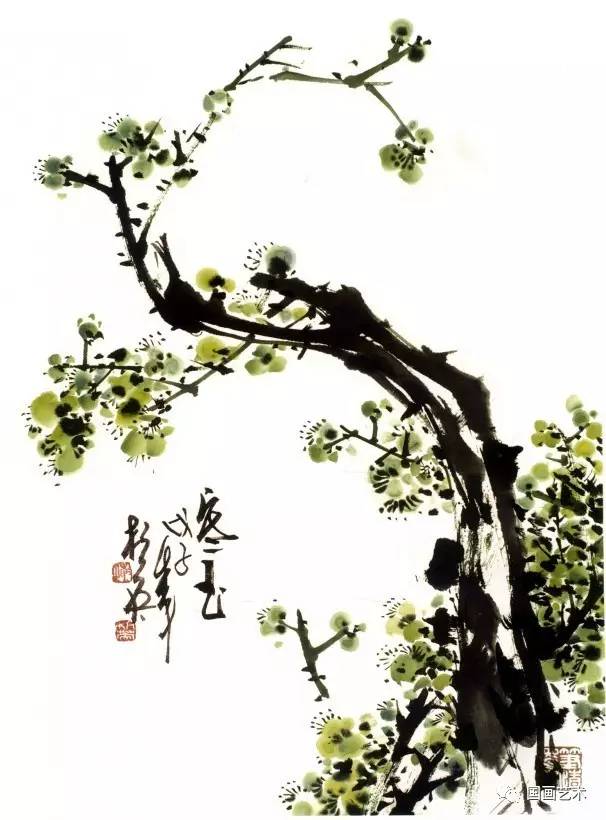 转画教学,中国画零基础入门画梅花