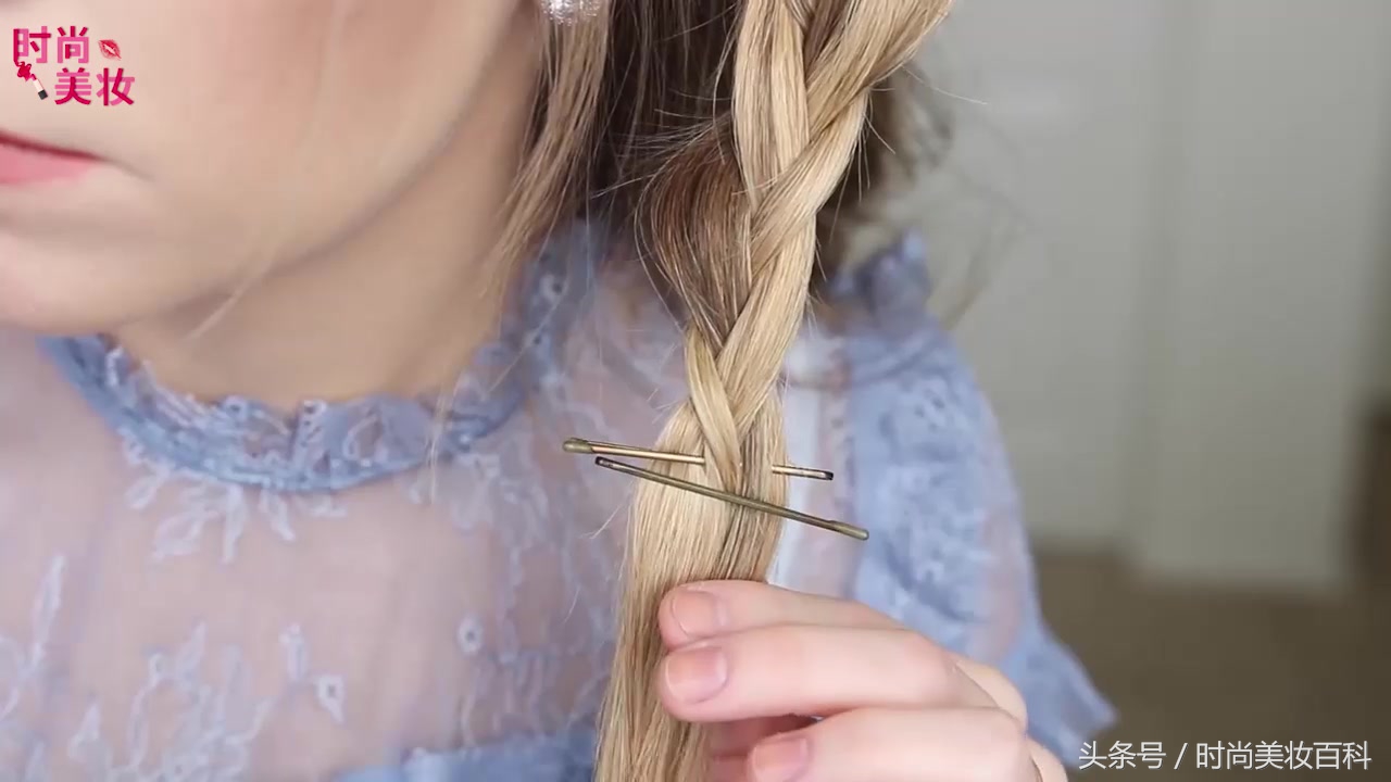 流行美编发型扎丸子头,儿童鱼尾辫丸子头