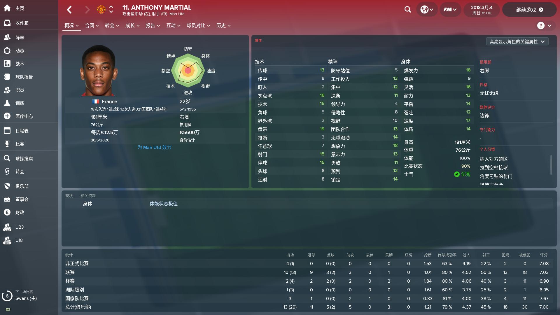 fm19曼联,足球经理2024曼联开局