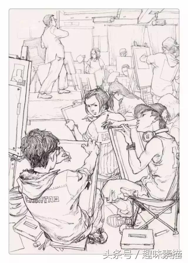 场景速写人物画法,场景速写画面节奏感怎么表现