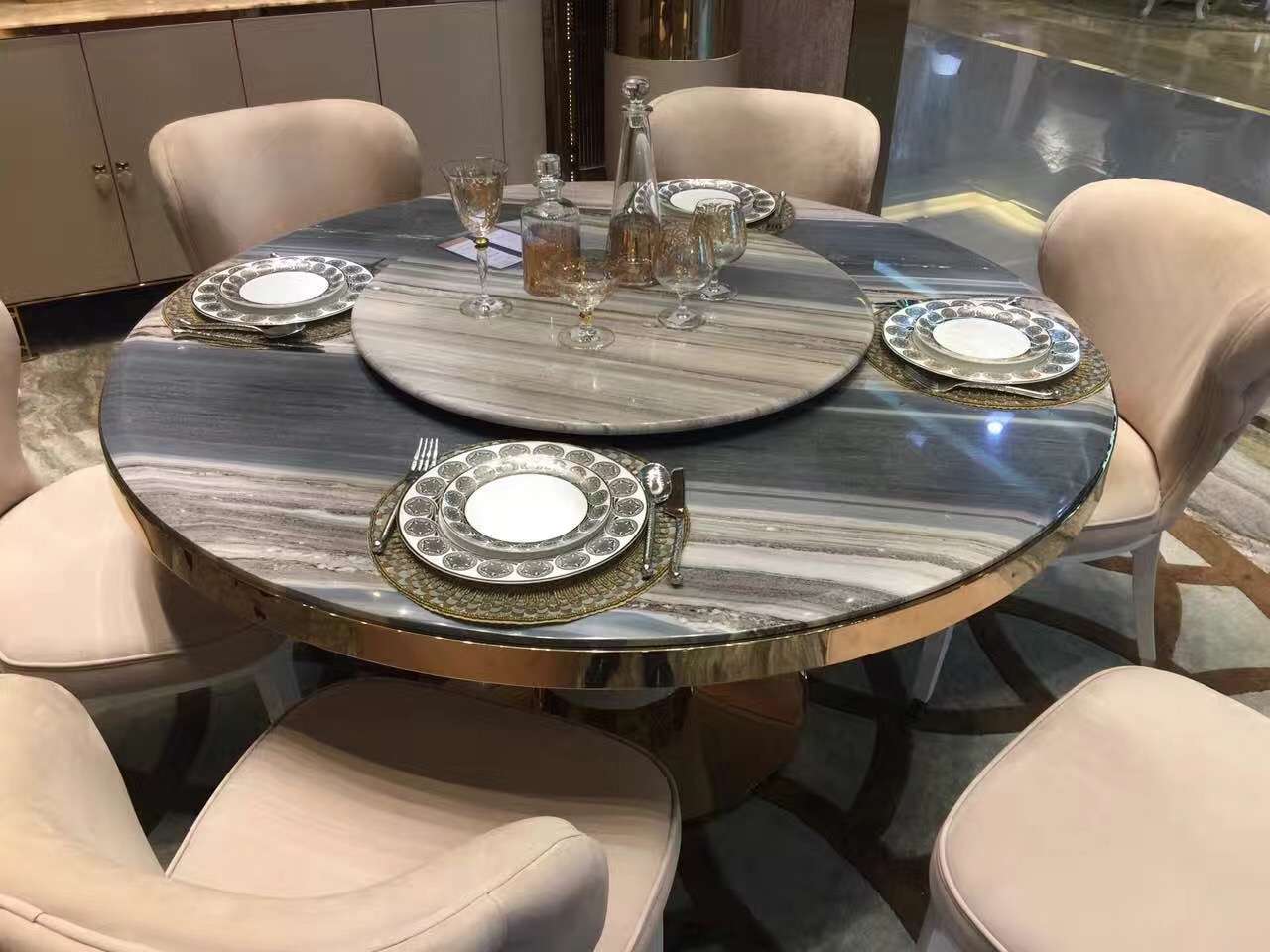 大理石餐桌最新款式图片,天然大理石台面餐桌优缺点