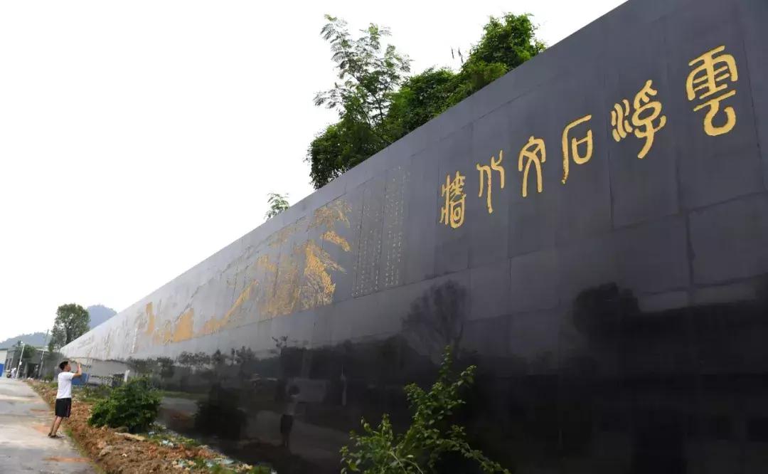 云浮石材400多年的历史,石材背景墙的历史