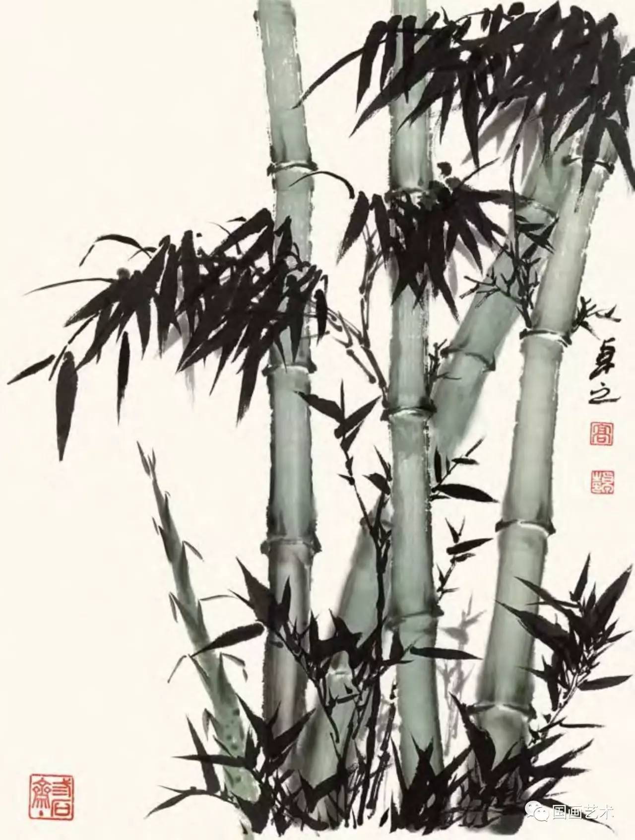 名家画竹子的技法,名家画竹子的简单画法