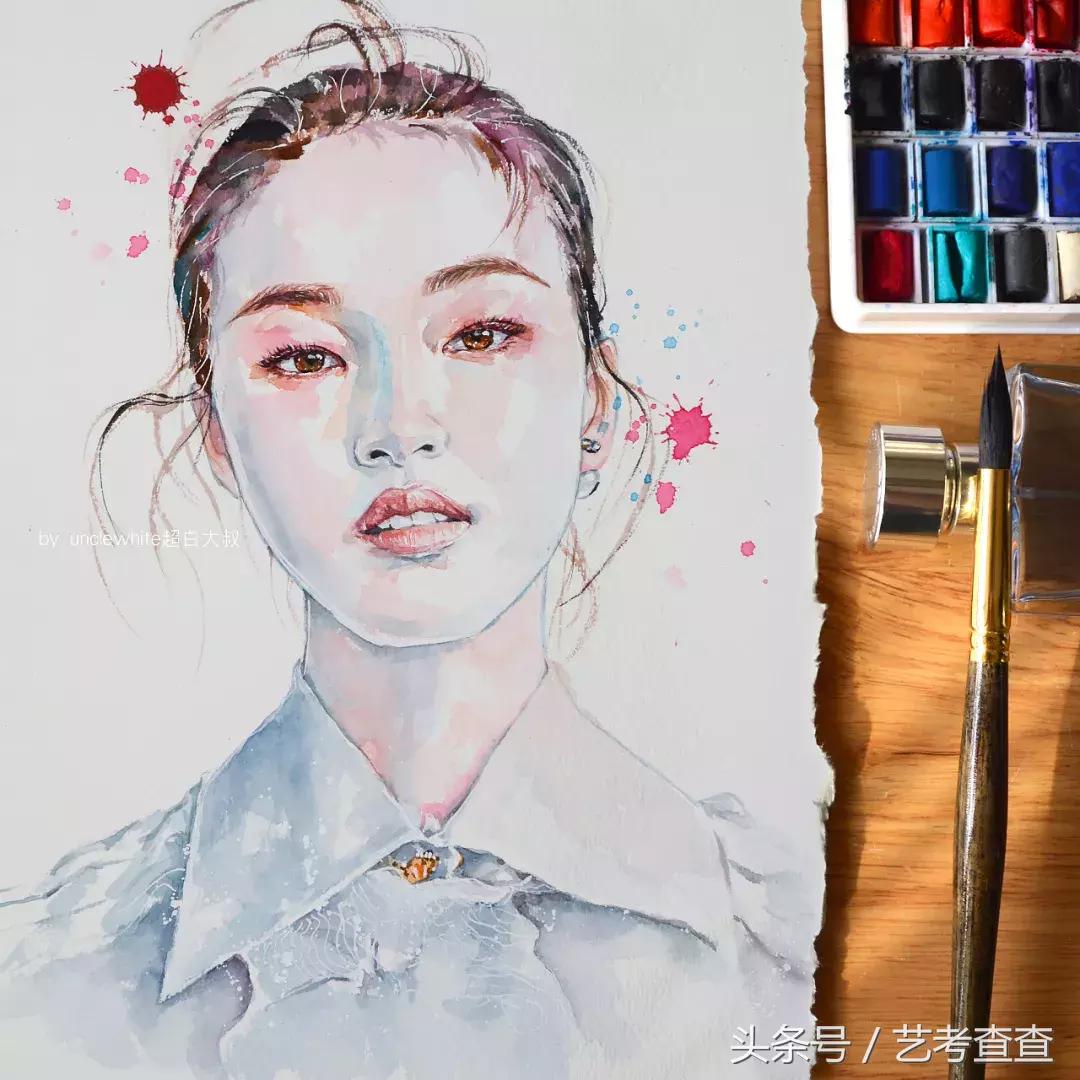非常简单的水彩人物画法,简单的水彩小插画