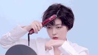 适合圆脸显年轻的齐刘海造型,剪个刘海换个人发朋友圈