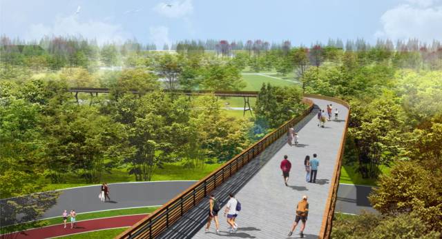 青岛市西海岸中央公园图片,青岛新建公园效果图