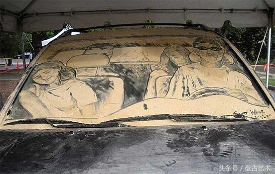 车窗创意画,车窗外风景创意美术