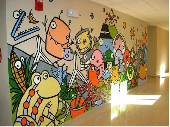 家周围的墙绘,家里的一处角落墙绘