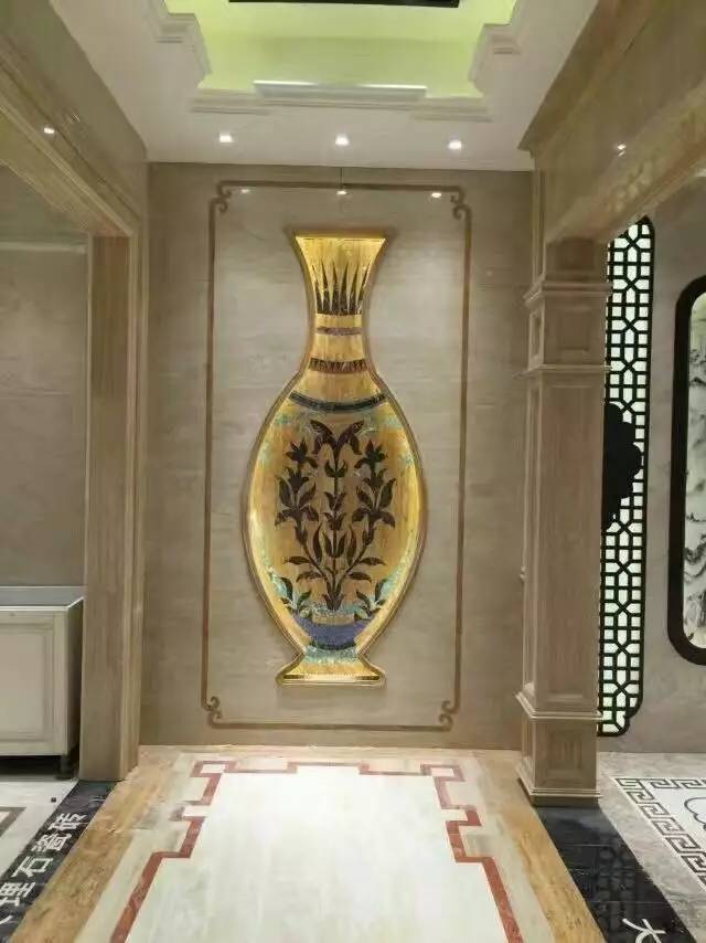 大理石水刀拼花客厅效果图,让人惊艳的水刀拼花图集