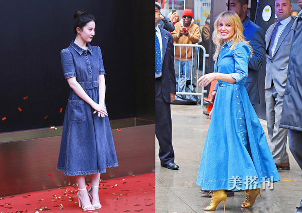 牛仔时尚减龄连衣裙冬季,牛仔连衣裙怎么穿更好看