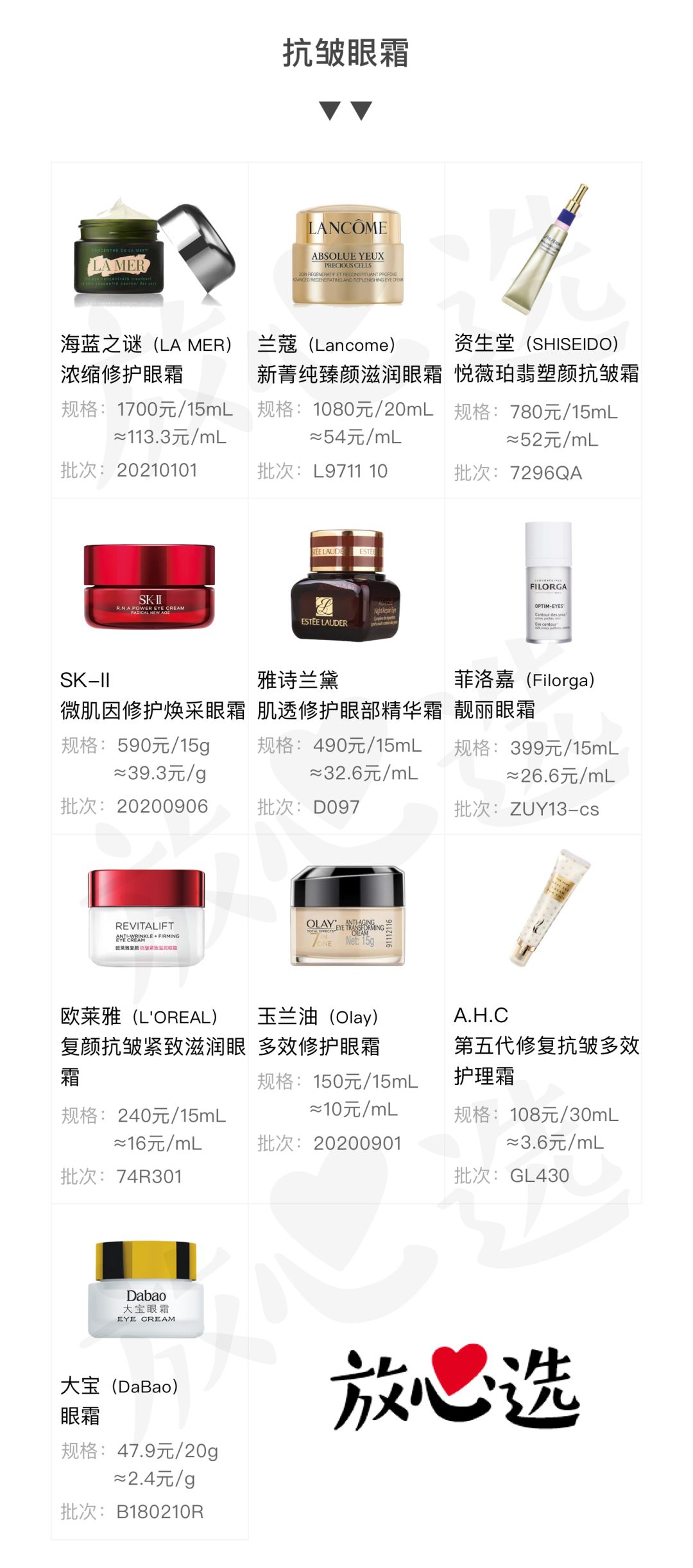 lamer眼霜和sk2,40-50眼霜测评