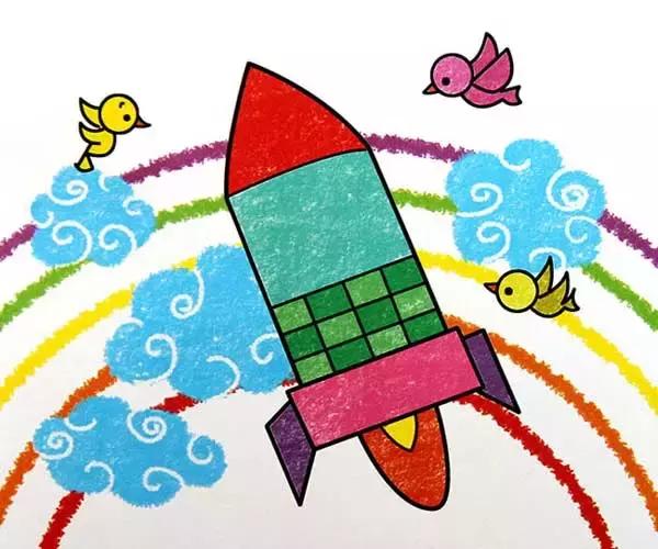 儿童油画棒画原创高清素材,儿童油画棒画素材