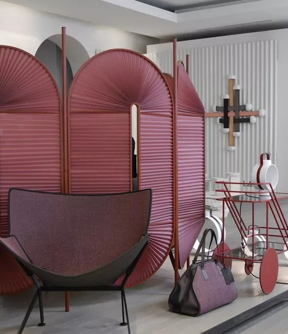 小区入门有个屏风,没有窗户的房间可以用屏风