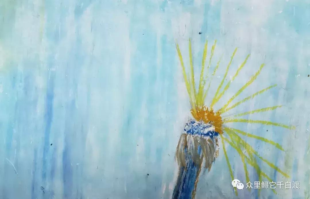 油画棒蒲公英教程简单图,圣诞油画棒教程