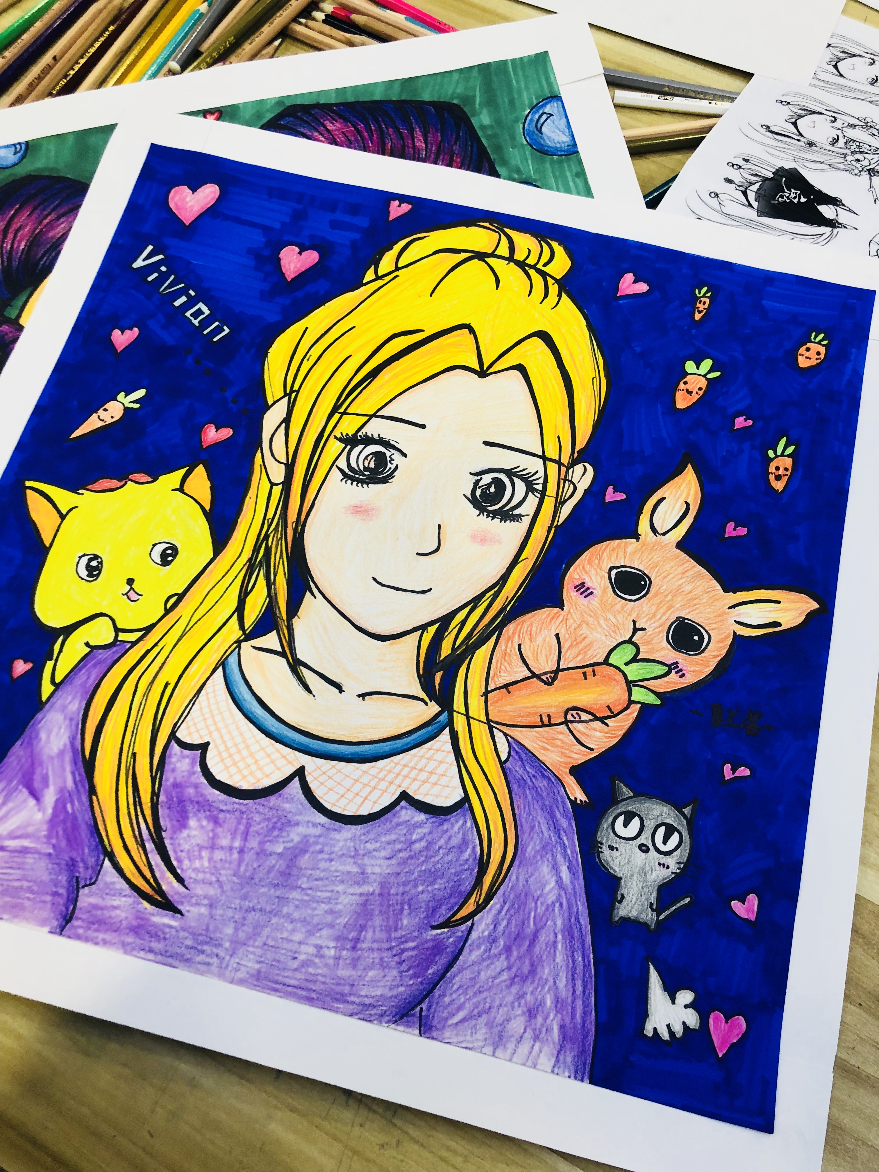 创意动漫人物绘画,儿童设计动漫人物图