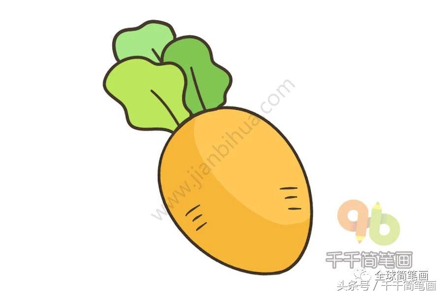 儿歌多多蔬菜水果简笔画,我最喜欢的蔬菜水果简笔画