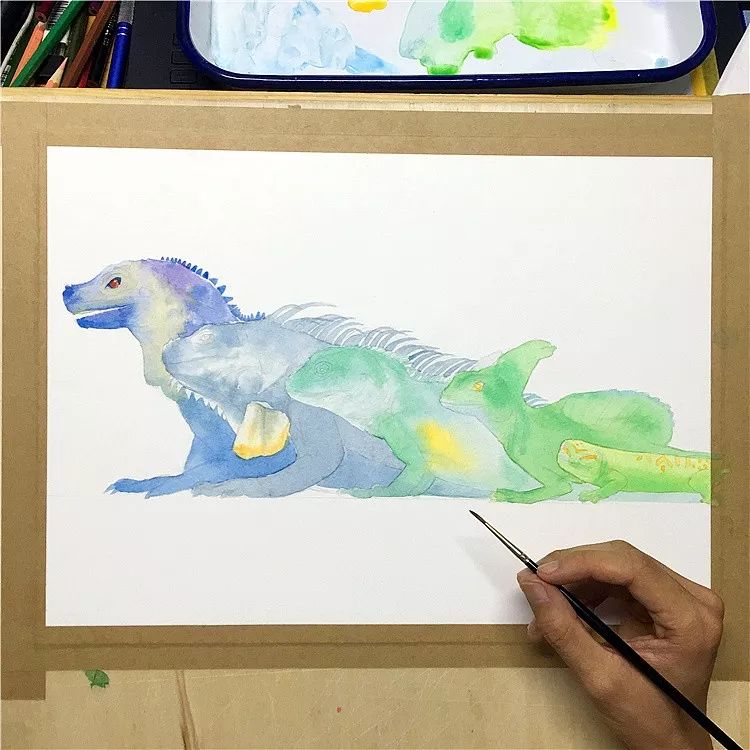 拥有800万超高人气,看看这位大神,是如何用水溶彩……