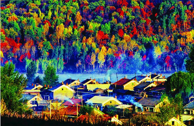 敦化寒葱岭红叶谷风景,吉林红叶最新视频