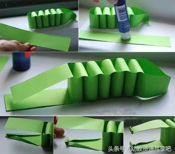 用彩色纸条制作手工卡纸,超简单卡纸手工特别好看