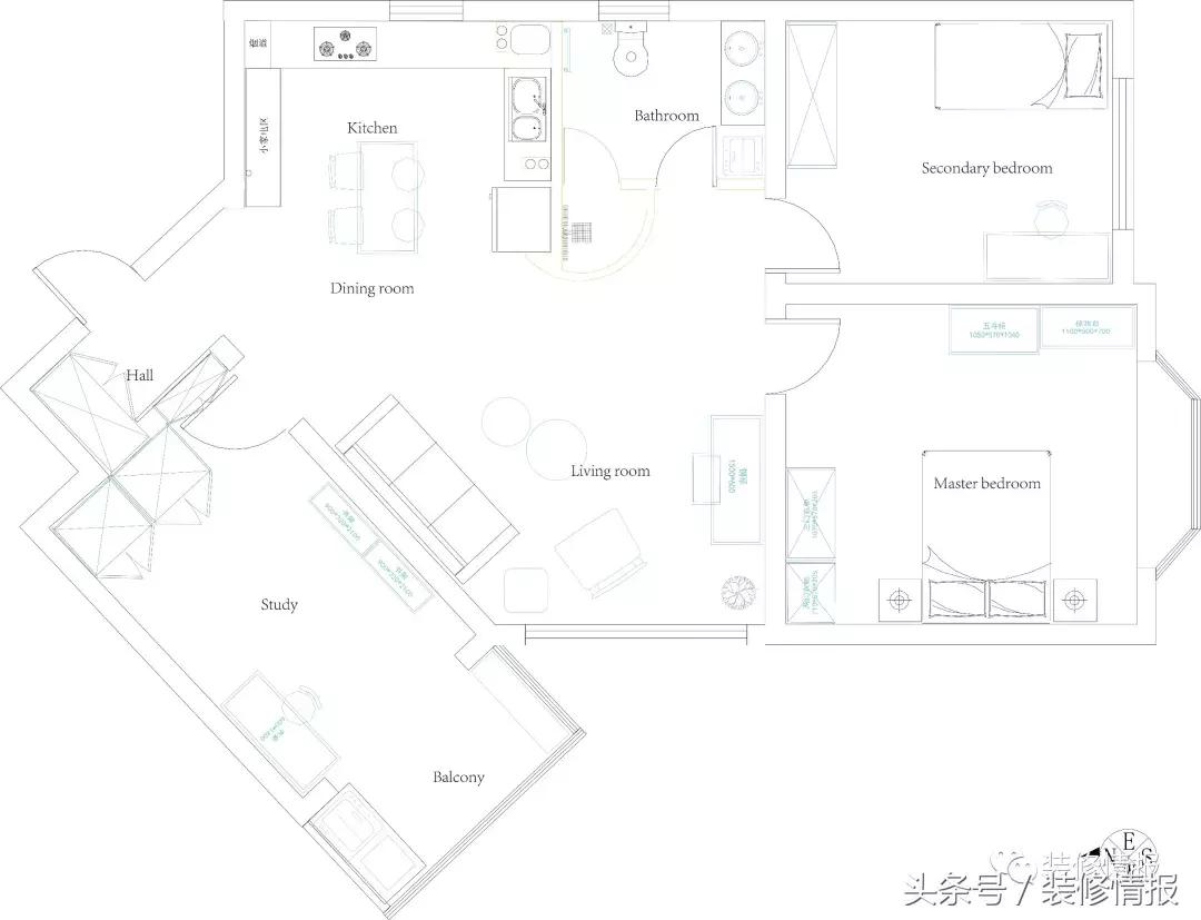 楼中楼的大厨房大餐厅的设计,斜的厨房怎么设计橱柜