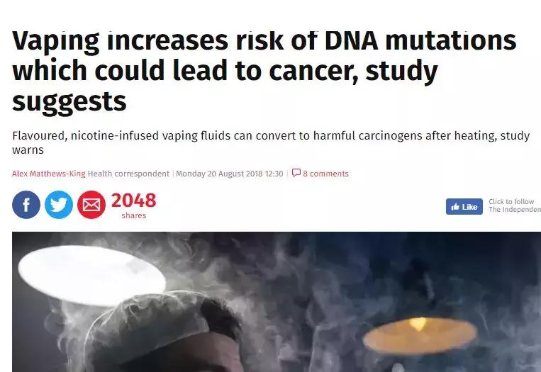 香烟和电子烟对肺伤害的对比,辟谣电子烟危害