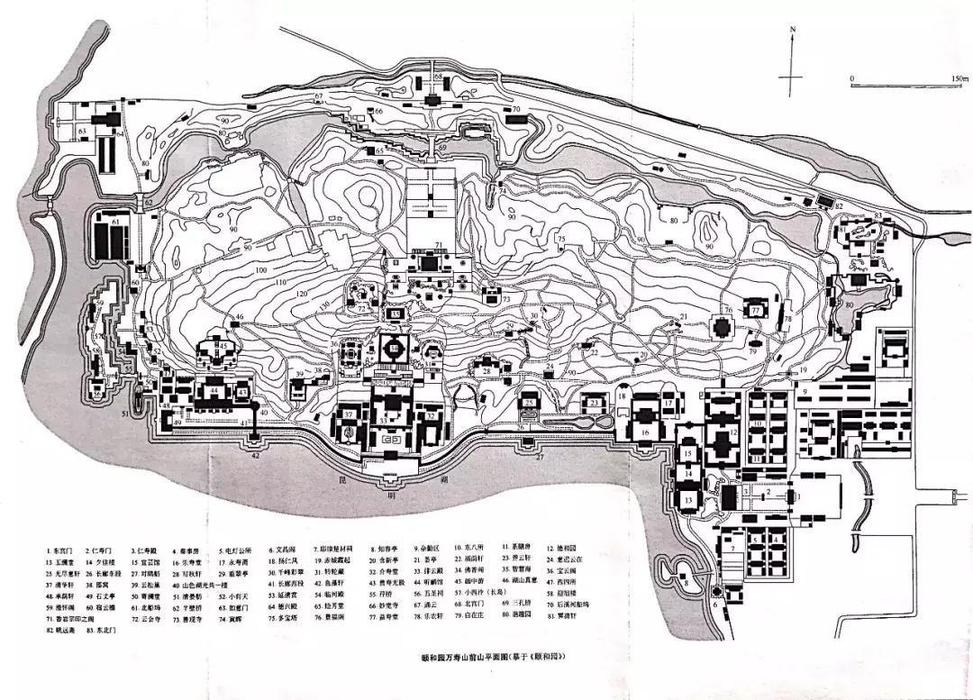 南北方园林造园,中式园林总平面