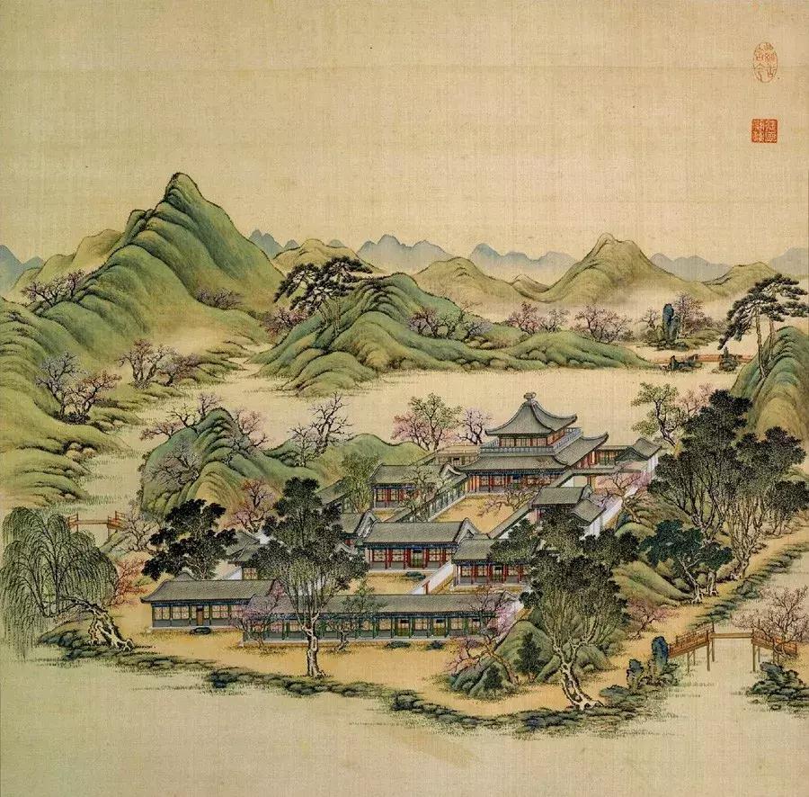 南北方园林造园,中式园林总平面