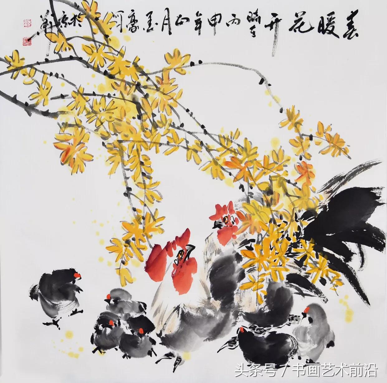 独具一格写意人物毛笔画,墨豪画鸡独具一格