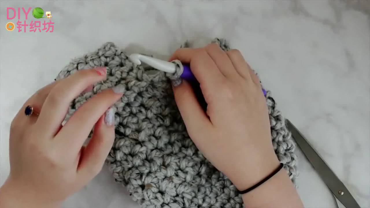 「时尚针织」平针钩织保暖长筒毛线袜