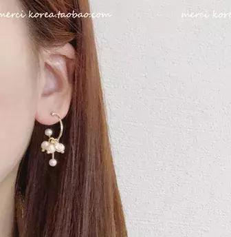 为了好看的耳钉打了耳洞,耳环推荐小众无耳洞