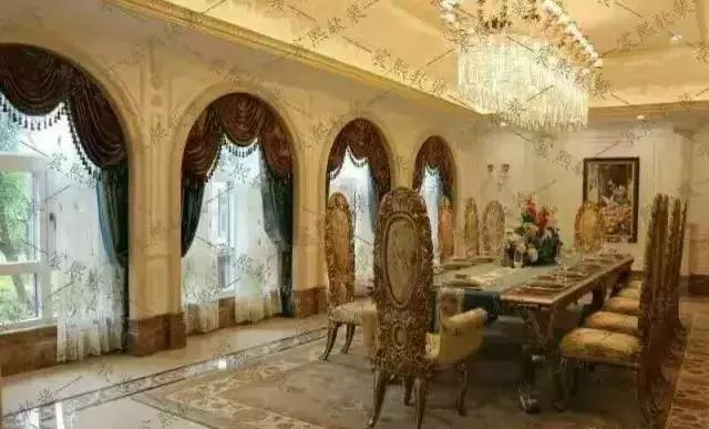 半圆弧窗幔窗帘效果图,别墅窗纱幔头效果图