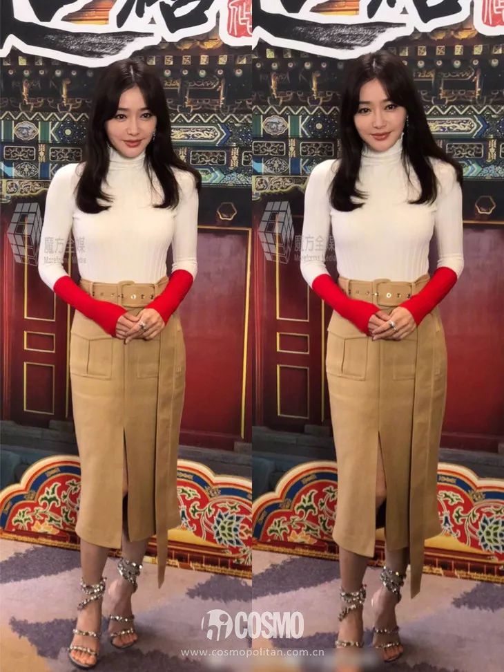 俞飞鸿红色西服,俞飞鸿毛衣穿搭