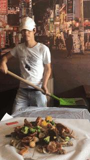 抖音美食一铲子海鲜,抖音100w赞以上视频