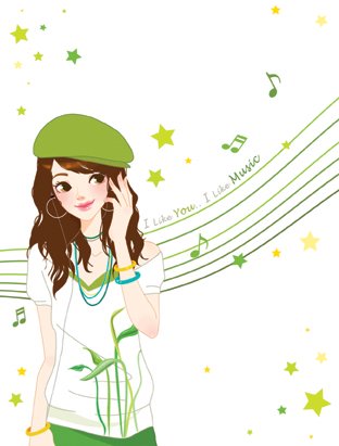 韩国儿童插画可爱小女孩图片 (韩国可爱女性插画)