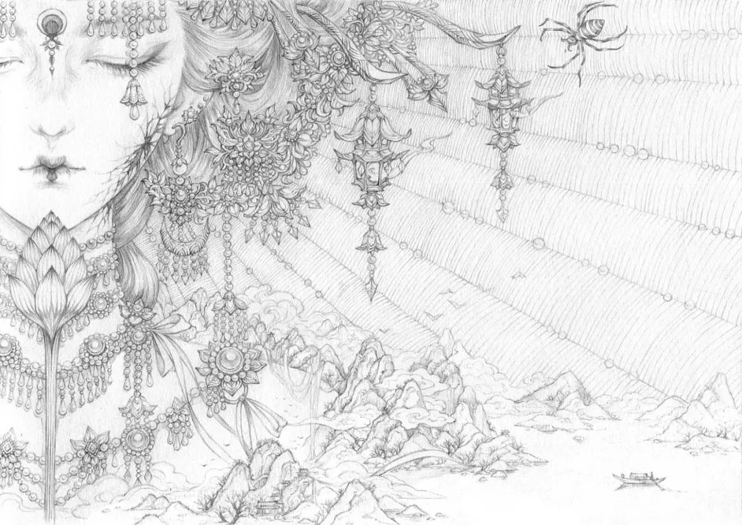 特别惊艳的古风美人画稿,惊艳古风美人手绘