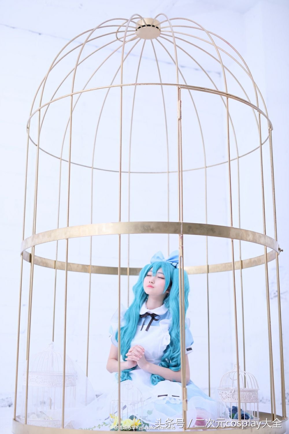 可爱初音未来cos服,初音可爱cos妆