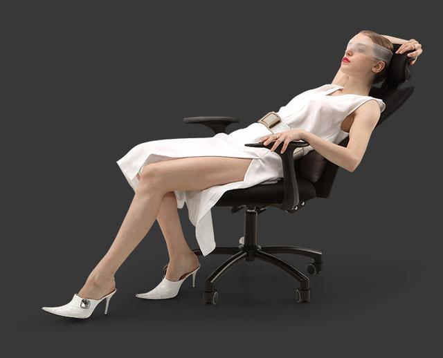 黑白调可躺办公椅,网易严选黑白调人体工学椅