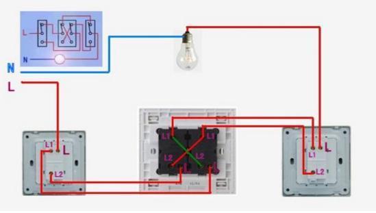 双控四灯的接法,一灯双控三控四控接线图