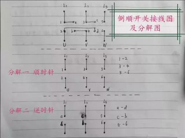 倒顺开关接电机有几种方法,电机倒顺开关怎么接线
