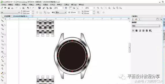 coreldraw表盘怎么制作,用coreldraw画手表