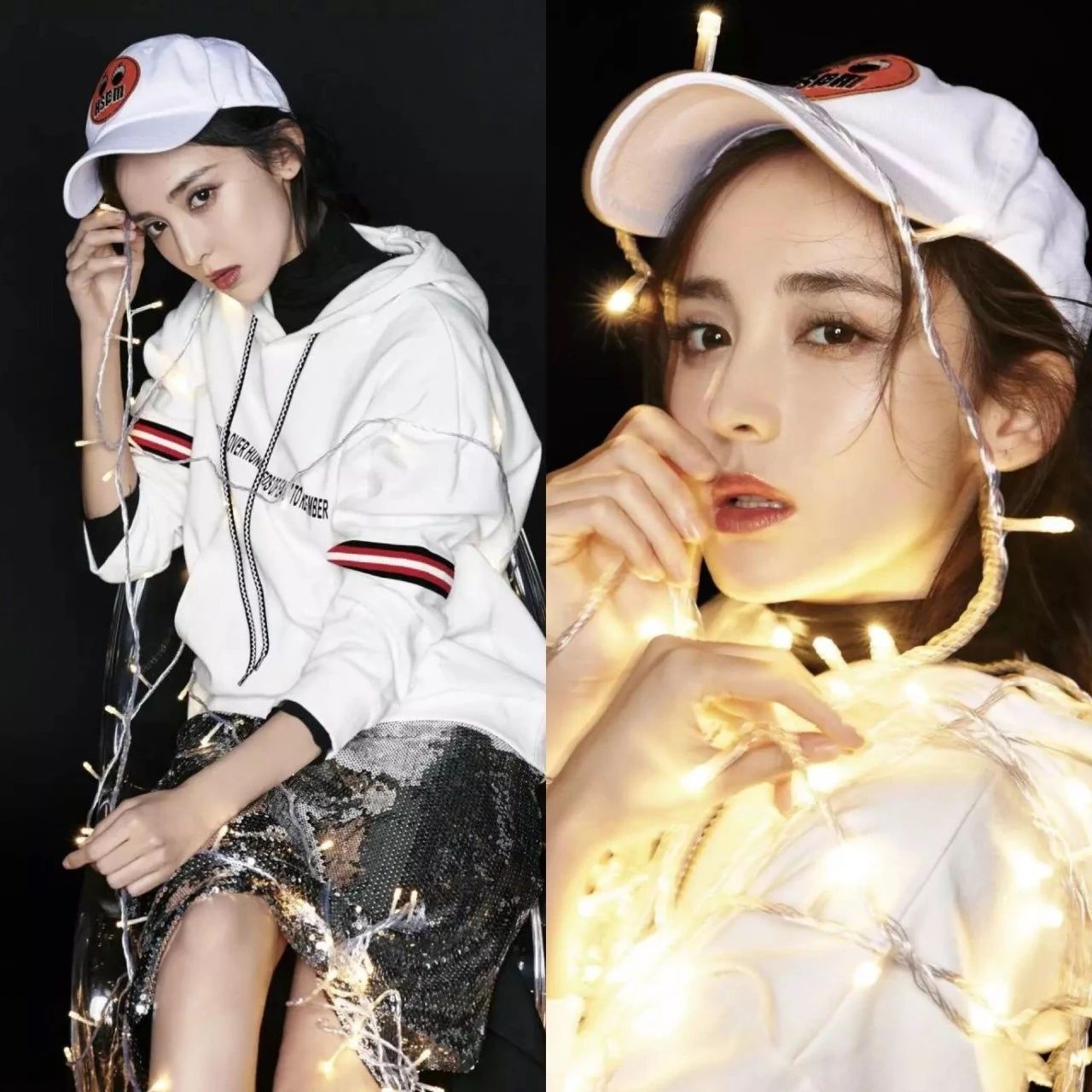 周冬雨穿牛油果绿连衣裙,周冬雨穿芭莎裙