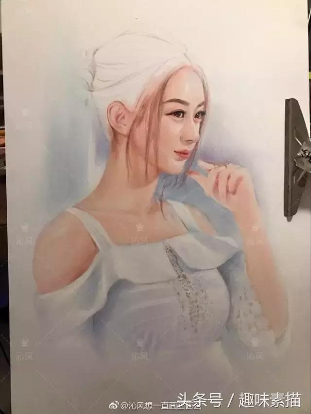 赵丽颖彩铅手绘清晰,赵丽颖彩铅画教程简单