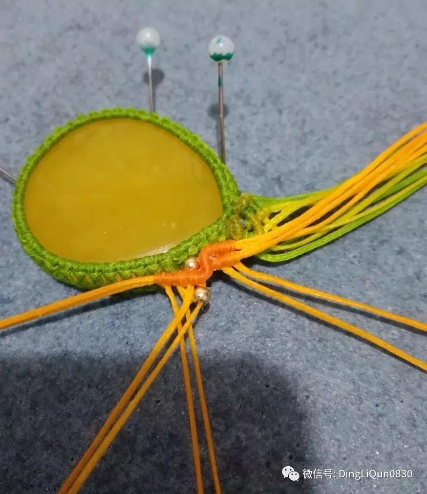 绳编宝石吊坠教程,石头吊坠穿珠子编绳教程