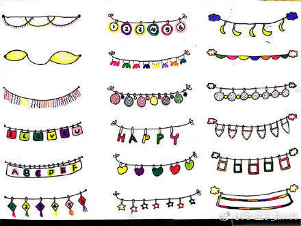 小报花边简单漂亮简笔画,好看的花边怎么画简笔画