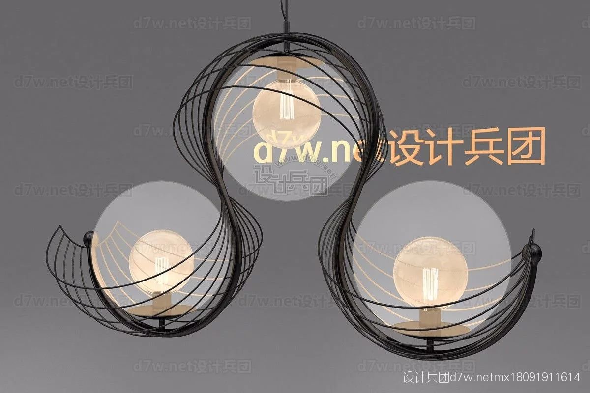 软装小吊灯,好看的现代吊灯3d模型