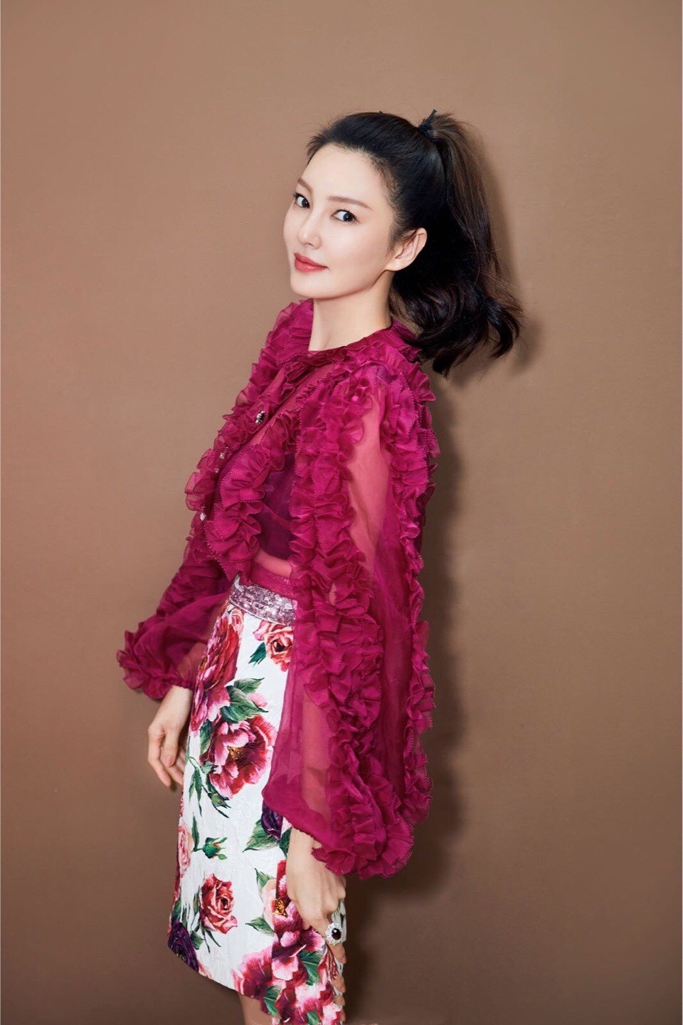 张雨绮甜美风绿色裙子,张雨绮同款粉色连衣裙