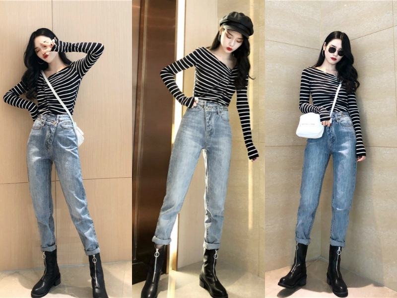 吴谨言牛仔背带裤穿搭,吴谨言牛仔裤搭配什么鞋