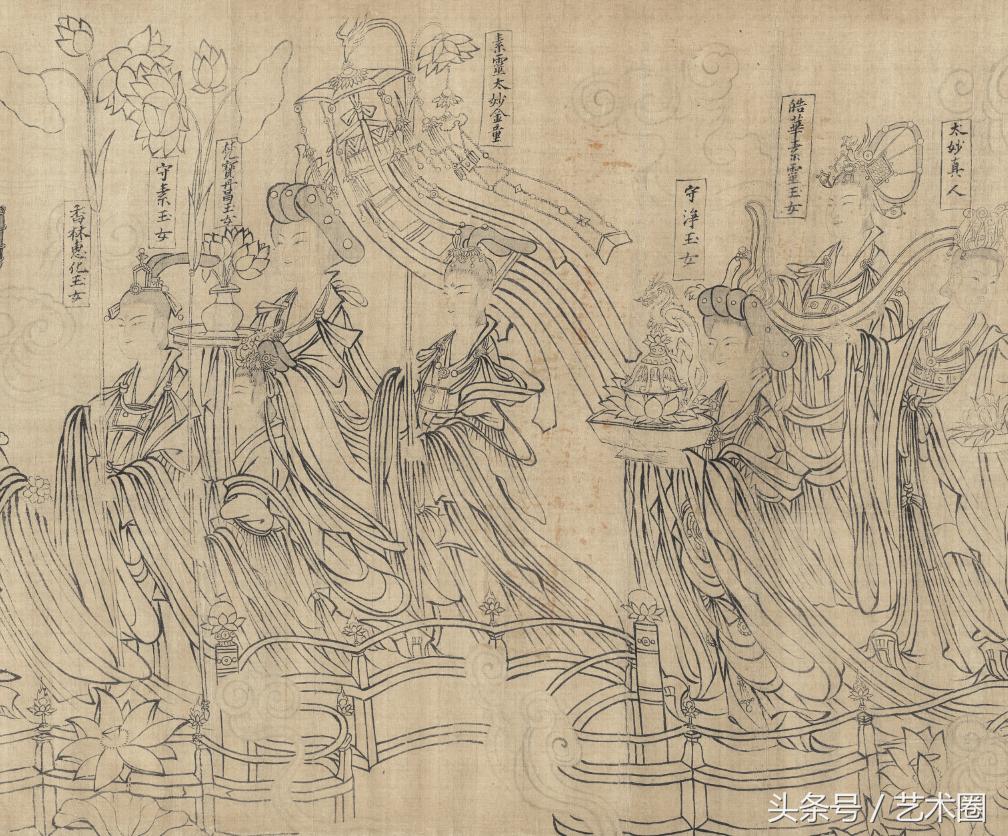 汉桥话画：武宗元《朝元仙仗图》宋代最高成就的白描作品