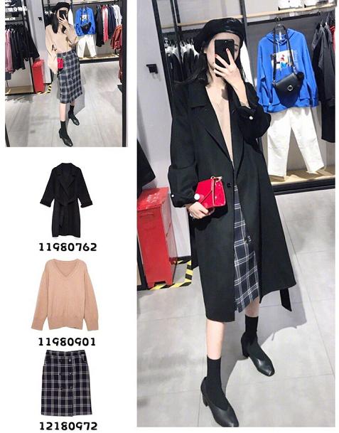 zara黑色侧面开叉针织衫短上衣,zara黑色立领针织衫大嫂同款